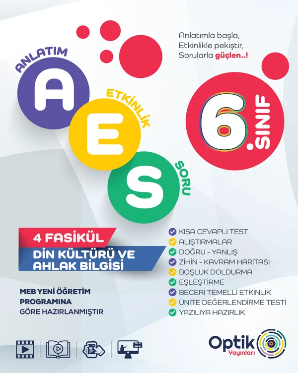 6. Sınıf Din Kültürü ve Ahlak Bilgisi AES (Anlatım · Etkinlik · Soru)