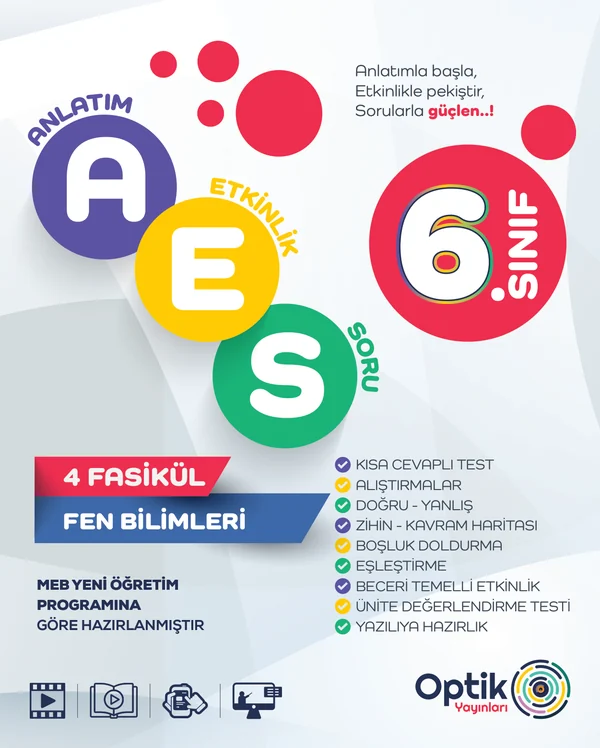 6. Sınıf Fen Bilimleri AES (Anlatım · Etkinlik · Soru)