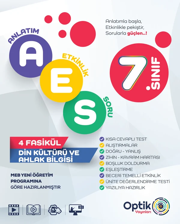 7. Sınıf Din Kültürü ve Ahlak Bilgisi AES (Anlatım · Etkinlik · Soru) kapağı