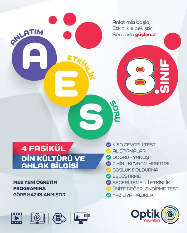 8. Sınıf Din Kültürü ve Ahlak Bilgisi AES (Anlatım · Etkinlik · Soru)