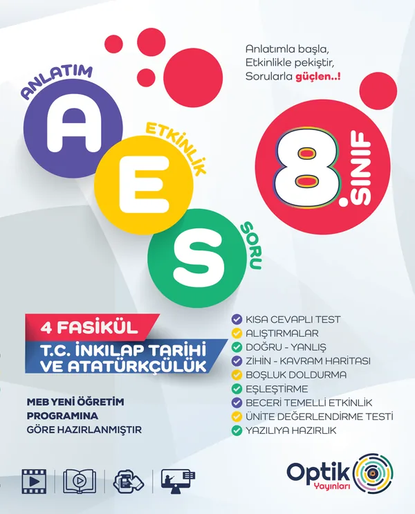 8. Sınıf T.C. İnkılap Tarihi ve Atatürkçülük AES (Anlatım · Etkinlik · Soru)