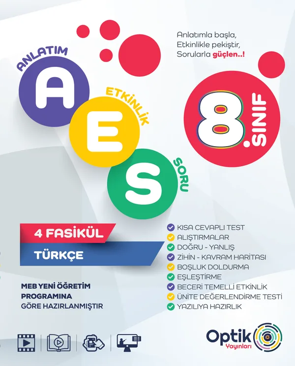 8. Sınıf Türkçe AES (Anlatım · Etkinlik · Soru)